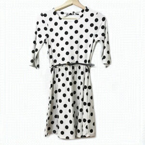 𝅺polka Dot Dress With Belt